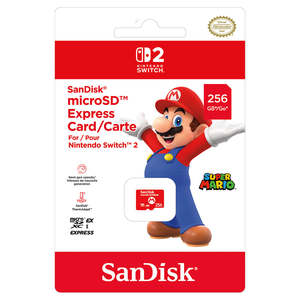 Nintendo Switch Accessories: SanDisk microSD Express Card 256GB for Nintendo Switch 2