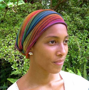 Rainbow Tribal Turban Wrap