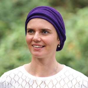 Scarves, Wraps: Purple Aubergine Turban