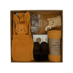 Gift Box Collections: Deluxe Welcome Baby Gift Box - Mustard