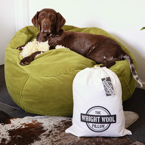 NZ Wool Pearl Pet Bed Filling (Uncrimped) /kg - Wright Wool