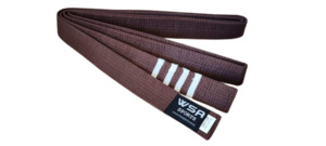 Belts: Brown Belt with 4 white stripes