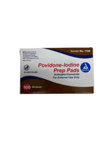 Our: Povidone Iodine 10% Prep Pads (Bx 100)