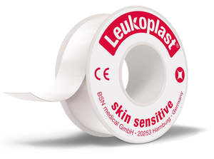 Our: Leukoplast Skin Sensitive Tape (Silk Alternative) with Antimicrobal Snap Spool 1.25cm x 2.6m