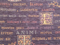Dulcia-Latin: DULCIA - LATIN Navy fabric per metre
