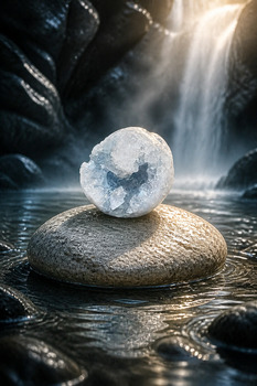 Celestine Quartz Sphere