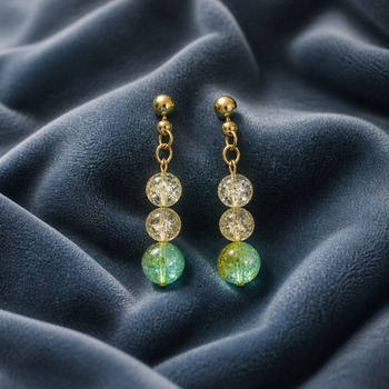 Earrings: Citrine and Catseye Stud Gold