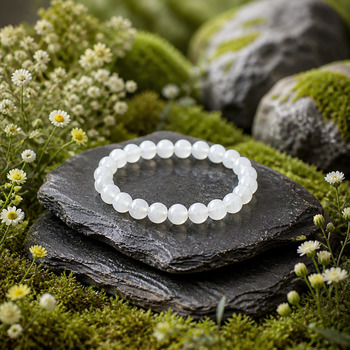 Bracelets: Rainbow Moonstone Beads 6mm