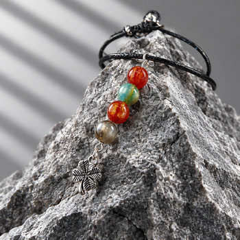 Cats eye Multi-coloured Pendant Bracelet and Earring Silver