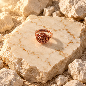Copper spiral Ring