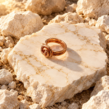 Spiral copper ring