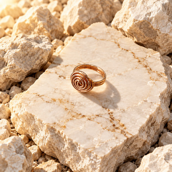 copper spiral ring