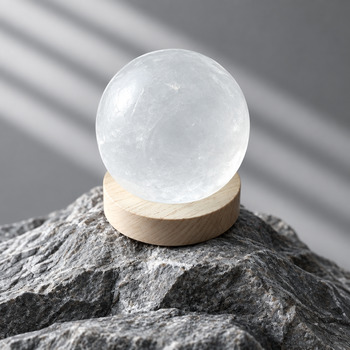 Selenite Sphere With white led Light
