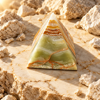 Banded Calcite Pyramid