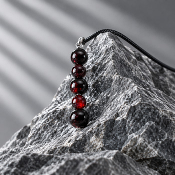 Almandine garnet Pendant and Earrings Silver