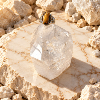 Tigers eye Adjustable silver