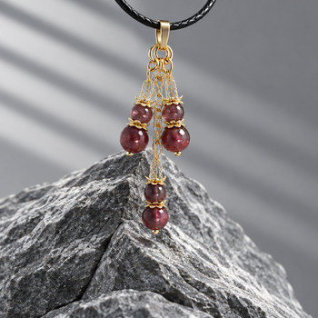 Strawberry Quartz and Crackled Quartz Gold Earring Pendant and Bracelet