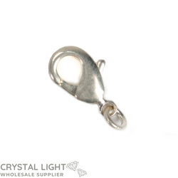 White Silver Lobster Clasp with Jump Ring /15mm