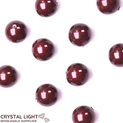 Swarovski Pearl Beads - Maroon /8mm