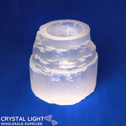 Candle Holders: Selenite Tower Candle Holder