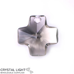 Swarovski Cross Bead /Black Diamond 215