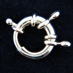 Clasp: Bright Silver Bolt Clasp 17mm