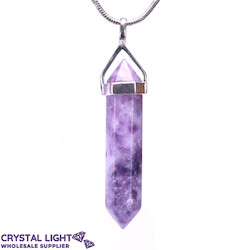 Lepidolite DT Pendant Sterling Silver