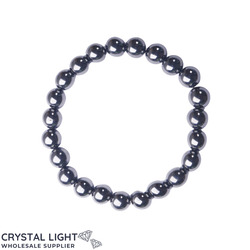 8mm Round Bead Bracelets: Hematite Bracelet 8mm