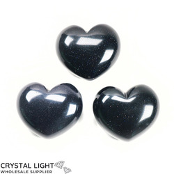 Blue Goldstone Heart