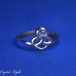 Rainbow Moonstone Knot Ring