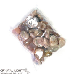 Bulk Polished, Tumbles & Flatstones: Flower Agate Tumbles /1kg Bag