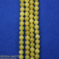 8mm Bead: Lemon Serpentine Beads 8mm
