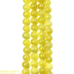 Lemon Serpentine Beads 8mm