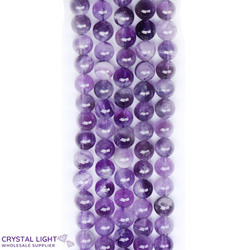 6mm Bead: Chevron Amethyst Beads 6mm