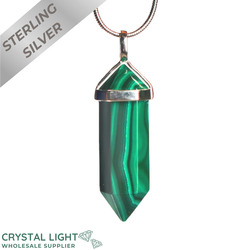Sterling Silver Pendants: Malachite DT Pendant (Large)