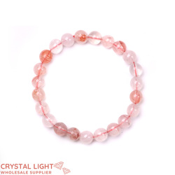 Red Hematoid Quartz Bracelet 8mm