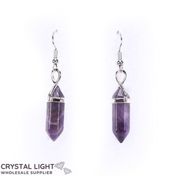 Non-Sterling Silver Earrings: Amethyst DT Earrings