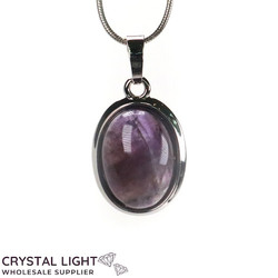Miscellaneous Pendants: Amethyst Oval Pendant with Frame