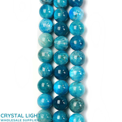 10mm Bead: Blue Apatite Beads&nbsp;10mm