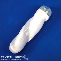 Selenite & Fluorite Twist Wand (Single)