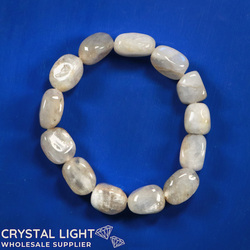 Tumble Bead Bracelets: Rainbow Moonstone Tumble Bracelet