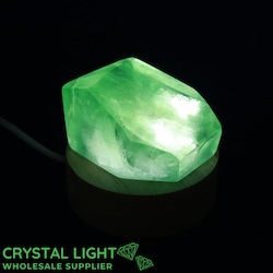 All Other Lamps: Fluorite Faceted Shape on LED Stand