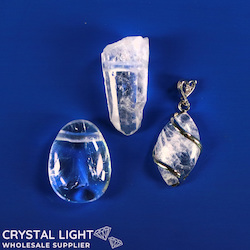 Miscellaneous Pendants: Clear Quartz Pendant Lot