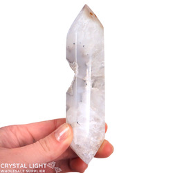 Double Terminated Polished Points: Agate Druse DT Point