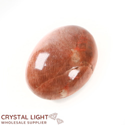 Soapstones & Palmstones Single Listings: Peach Moonstone Palmstone (Large)