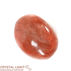 Soapstones & Palmstones Single Listings: Peach Moonstone Palmstone (Large)