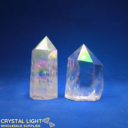 Polished Point Lots: Aura Quartz Point Lot