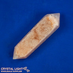 Double Terminated Polished Points: Agate Druse DT Point