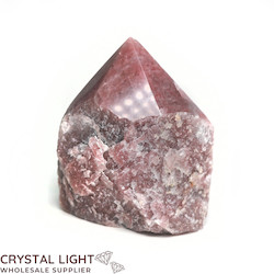Strawberry Quartz Cut Base Point