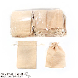 Gift Boxes & Pouches: Hessian Style Pouch Large (50 Pieces)
